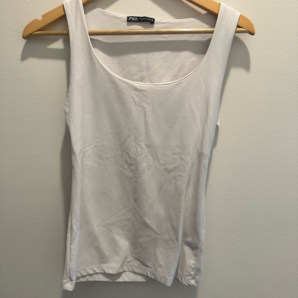 Zara Classic White Tank Top